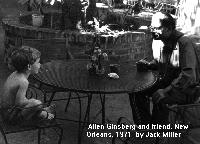 Ginsberg with friend in the French Quarter: photo by Jack