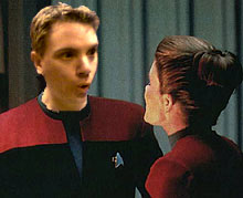In this part, Janeway tell me that Nelix has been caught again with the dirty holodeck program Paris and Harry made for her birthday.