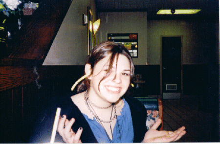 Amanda....with fries in her ears.