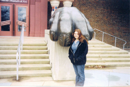 Amanda in front of the Palmer Museum