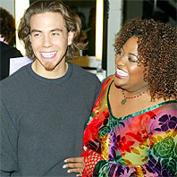 the Emperor AO and actress Sherri Shepherd backstage at Hollywood Squares