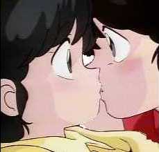 Ranma and Akane Kissing Teeheehee!