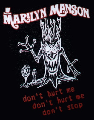 Marilyn Manson and The Spooky Kids Throwback T-shirt by darkone