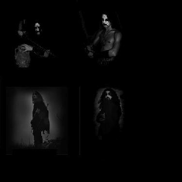 LEGION OF DARKNESS line up: (from left to right)Lord Inferus: Pagan Poetry, clean and grim vox, Flagellum : all guitars and clean back up vox, Sir Adranor: bass, Oengus: drums