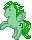 Medley of MLP. She is GREEN. With WINGS. And green sparkly music notes on her butt! What isn't to love?