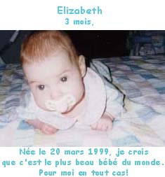 Darhyze album, b&eacute;b&eacute; Elizabeth.