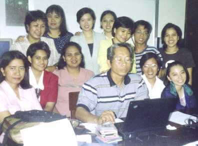 With my professor and classmates...