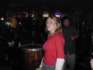 she can kick the football and dance up a storm too! anne at kung fu, jan 2003