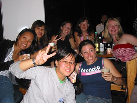 dara, seng, maggie, amy, clare, julie and susan... kanpai!