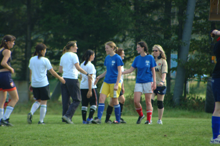 Shaking hands after the game