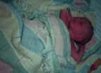 Christopher's first day home