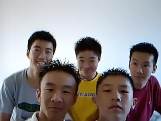 PIC from chris's house, TOP: CHRIS, PERRY, JAMES. BOTTOM: GARY, ALFORD