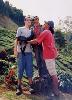 Zack, Azhar and Me in Front of a Tea Plantation