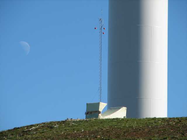 Tower and moon