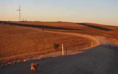 First turbine at Snowtown