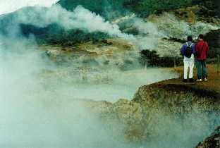 Boiling mud pools