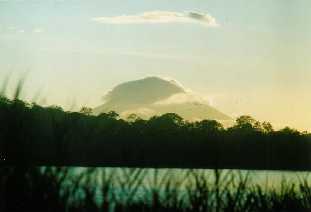 Mt Agung from Lake Bratan, Bali