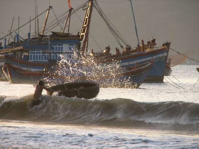 Getting through the surf