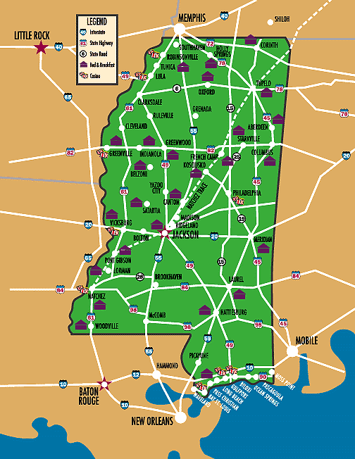 Map of Mississippi