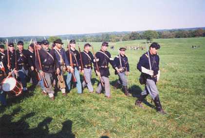 U.S. Infantery returning from battle