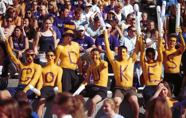 Duke Fans at JMU Homecoming Game, 2002