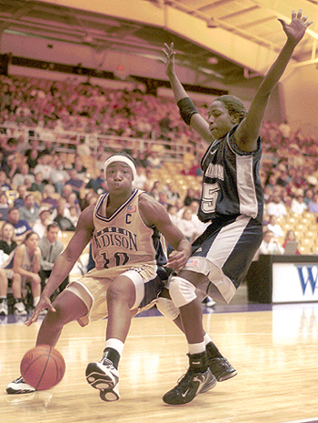Nadine Morgan Driving Against ODU, 2002
