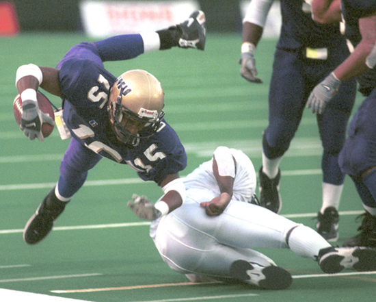 A Dive for the End Zone.