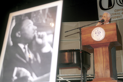 Former Governor Douglas Wilder Honors MLK Jr., 2002.