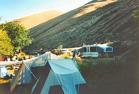 Our campsite on the Deschutes River