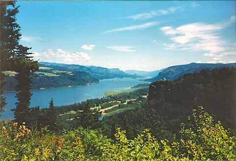 The Columbia River Valley east of Bonneville Dam