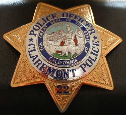 Claremont California Police 7 point star by Ed Jones