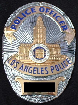 Current issue series 6 LAPD Police Officer badge, hallmarked KAAG