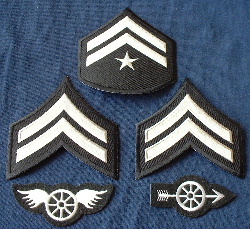 LAPD rank chevrons and traffic unit patches