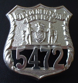 NYPD patrolman "second", not hallmarked