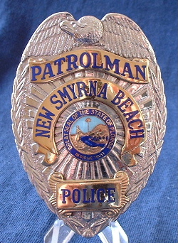 New Smyrna Beach Police, made by Entenmann Rovin, all applied panels and eagle head