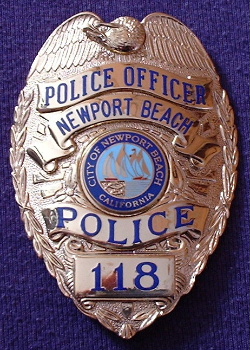 Newport Beach, near LA. Blackinton badge