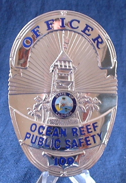 Ocean Reef Public Safety, nice design, Blackinton badge