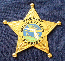 Osceola County, Fla, Sheriff's flat wallet badge