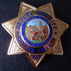 Sutter County Deputy Sheriff badge, by Ed Jones