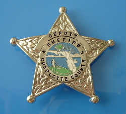 Charlotte County Florida Deputy Sheriff standard 5 point star