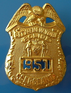 NYPD Sgt shield, officer second, no hallmark
