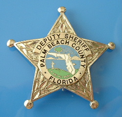 Palm Beach County Florida Deputy's star, hallmarked "Northeast"
