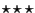 $\star\star\star$