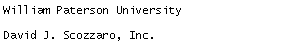 Text Box: William Paterson UniversityDavid J. Scozzaro, Inc.