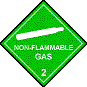 Non flammable gas transport symbol