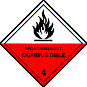 spontaneously combustible transport 

symbol