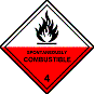 spontaneously combustible transport 

symbol