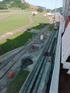 Not a lot of room along the sides.  The ships are known as "Panamax".  This is why.
