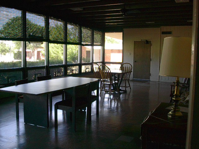 The Common Area between the two Bunk Rooms and two family quarters in each Bunk House. 