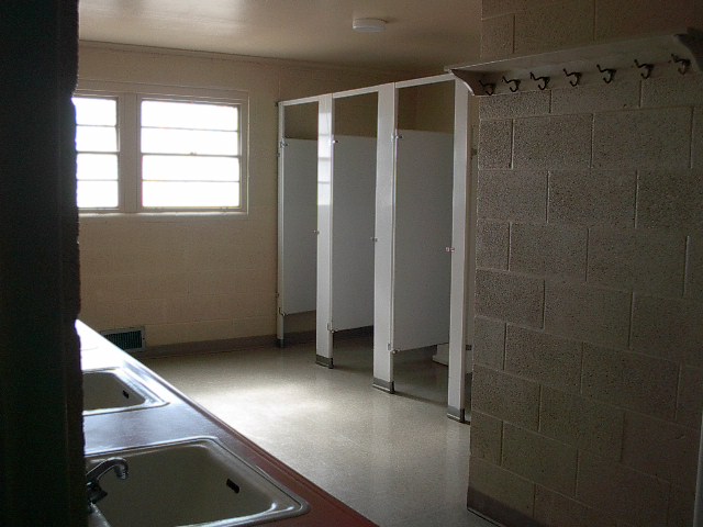 The RestRoom accommodations in the bunk houses.
